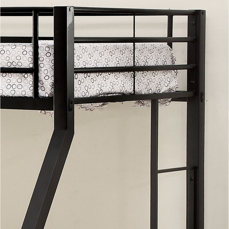 Hendry Kids Bunk Bed, Sandy Black, Twin XL Over Queen