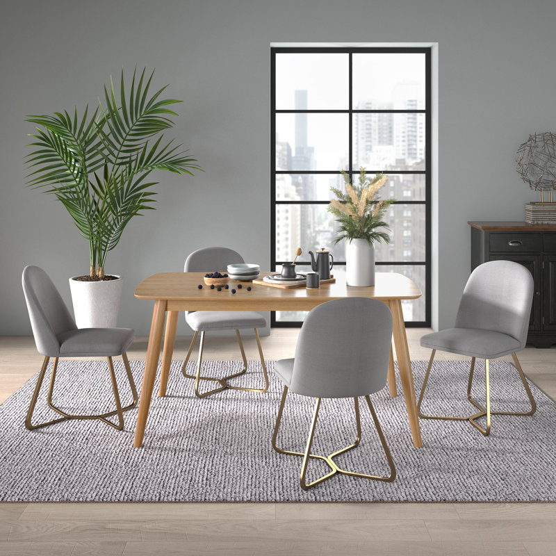 Ensemble de salle à manger Colson, Tanné, Bleu, H 29,33 po x l 59,06 po x P 35,44 po
