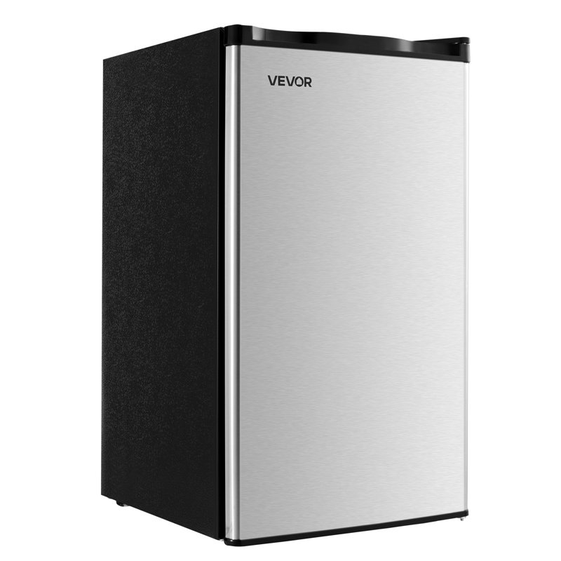Mini Fridge 3.2 Cu.Ft Single Door Compact Small Refrigerator Stainless, Stainless Steel