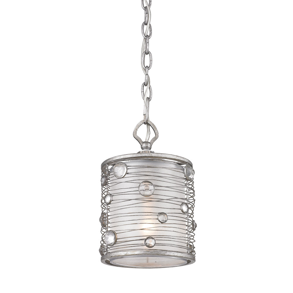 Barneveld 1 - Light Peruvian Silver Crystal Pendant Willa Arlo™ Interiors