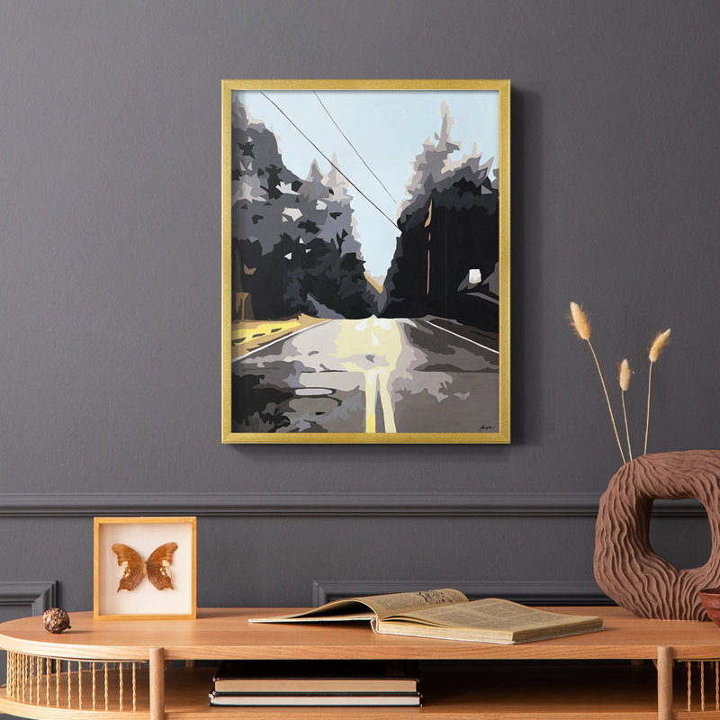Reproduction d'art encadrée en bois massif, Or, H 10 po x l 8 po