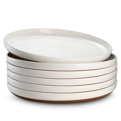  Moon-White Dinner Plate Set (6-Piece)