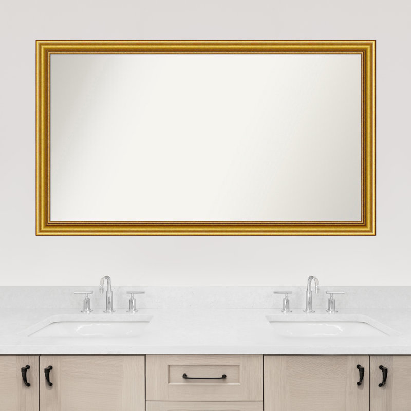 Townhouse Gold Non-Beveled Bathroom Wall Mirror, 28,75 po x 49,75 po