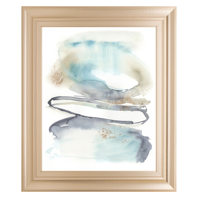 Art mural Spiral Bloom - 22 po x 26 po - Cadre Chardonnay vif