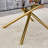63"x35.4" Luxurious Black Marble-Patterned Tempered Glass Dining Table.Single Fork Golden Metal Table Legs.Tempered Glass Table Top,Golden Metal Leg.Adaptable To Various Decoration Styles.W1151S03298