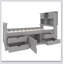 Captain Platform Bed Frame With Storage Bookcases And Shelves,Four Drawers-1045318968