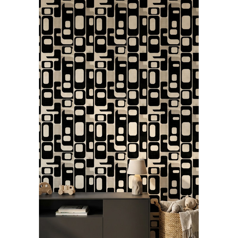 Papier peint moderne Mid Century, Texturé non collé