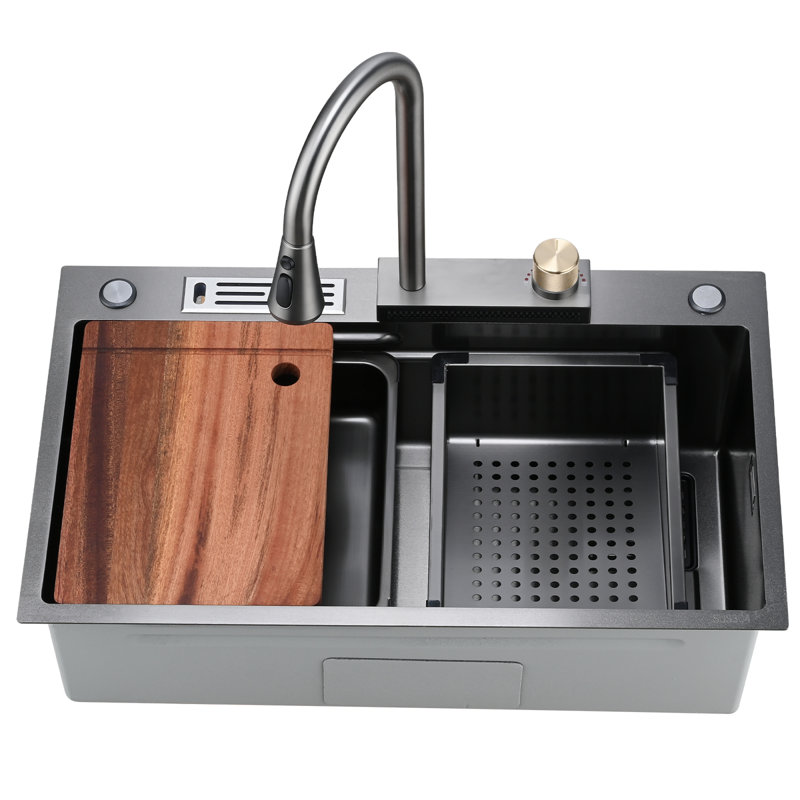 Évier de cuisine encastré avec robinet Dobby L 30 po x l 18 po