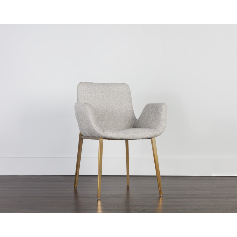 Benziger Upholstered Arm Chair, Gray