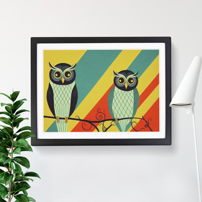 Owl Deco Abstract - Single Picture Frame Print