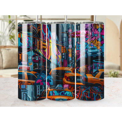 Choose Handmade Tumblers 591ml Vacuum Insulated Stainless Steel (18/8) Travel Tumbler with Straw