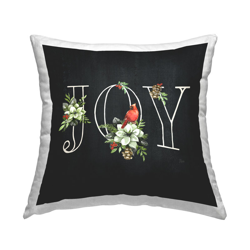 Coussin Joy Letters with Florals