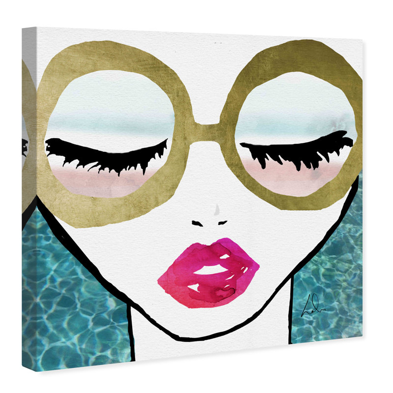 " Ready For The Water Golden " Painting Print, 20" H x 20" W x 1.5" D, Wrapped Canvas