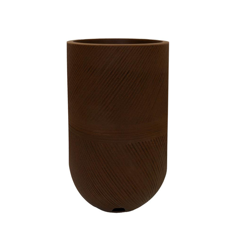 Pot à fleurs Floridis Argos Cachepot, H 22,44 po x l 13,8 po x P 13,8 po, Brun