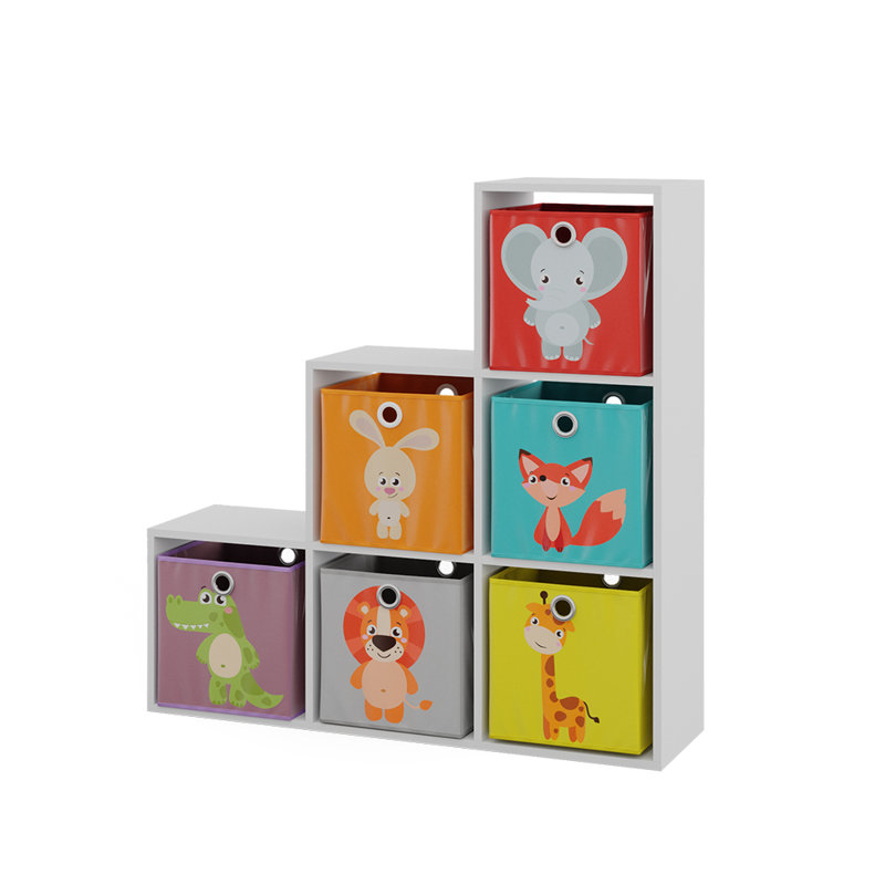 Gillman 106Cm Cube Unit in Grey/Red/Green