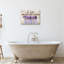 Lavender Bathroom Flower Decor Wall Art Be Still And Know That I Am God Rustic Floral Purple Pictures Wall Decor Religion Canvas Painting.-2139822053