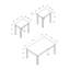 Ensemble de table, ensemble de 3 pièces, café, bout, côté, décor, salon, transitionnel-1424340382