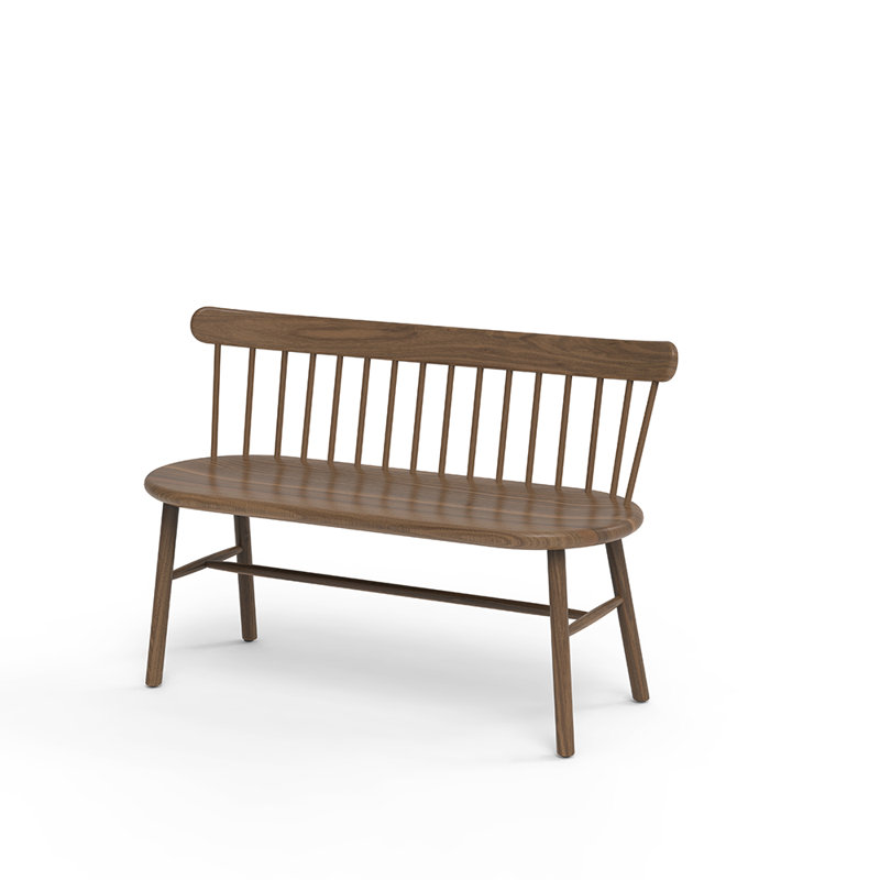 Ai Solid Wood Bench, Walnut Dark
