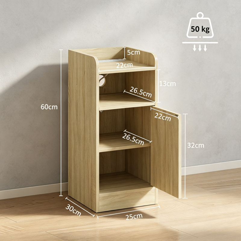 25 cm W Bedside Table
