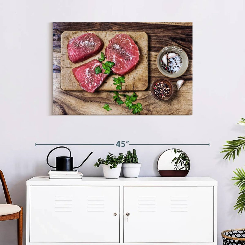 Seasoned Beef Cuts, 24" H x 36" W