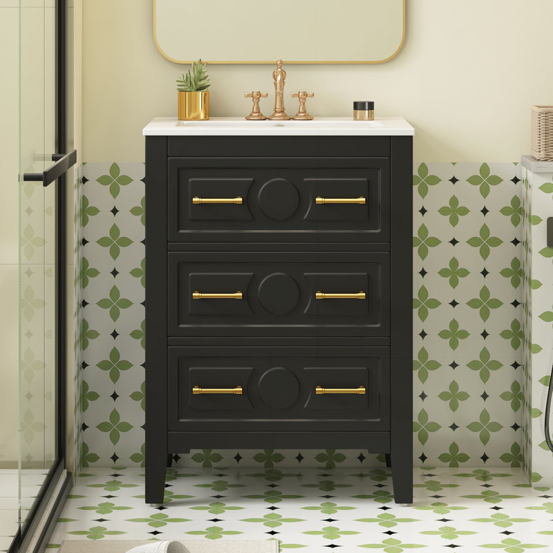 Armoire de rangement en bois, Noir