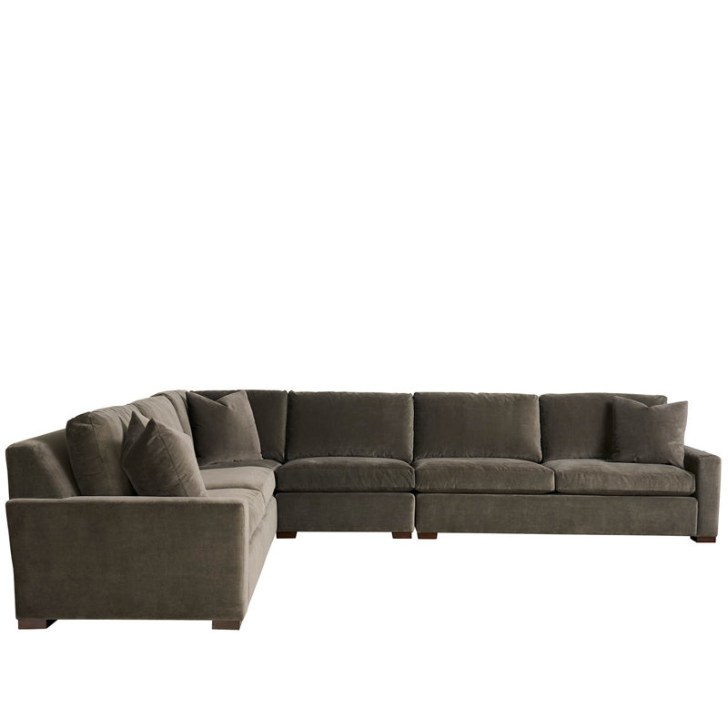 Sectional, Gray Velvet
