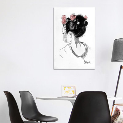 Atsuko 1 Piece Wrapped Canvas Wall Art