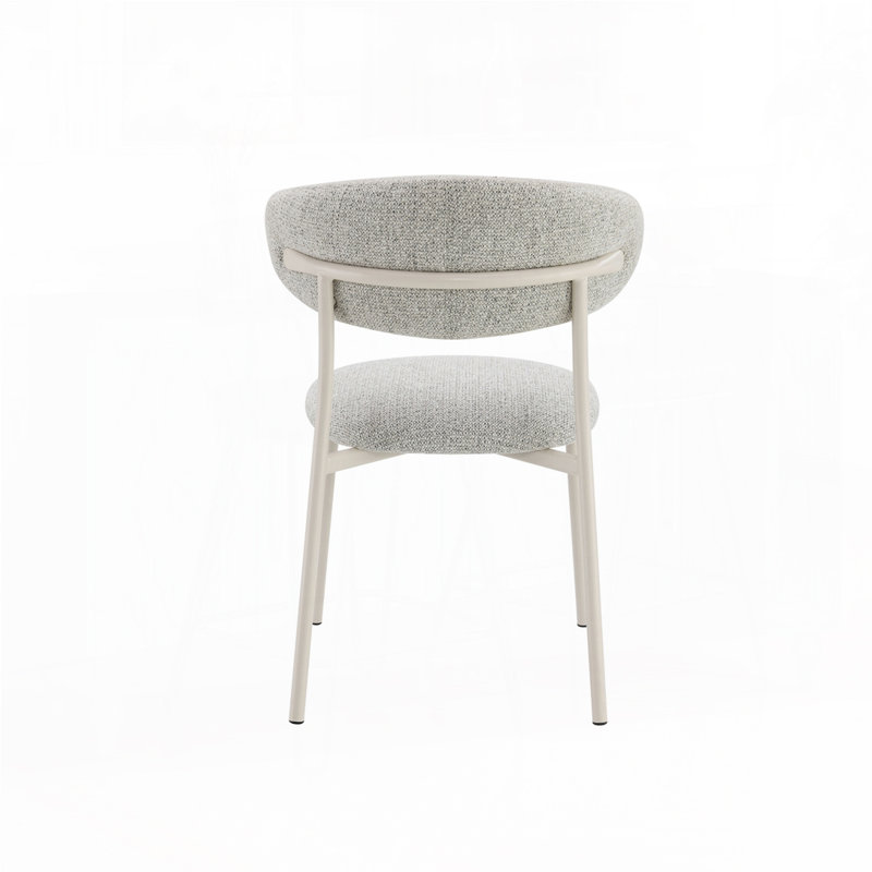 Chaise d'appoint en tissu gris clair