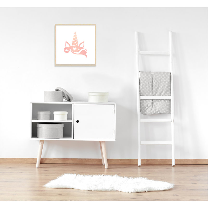 Be a Unicorn 'Be the Unicorn 1' Wall Decal, 26.5" H x 26.5" W x 1.18" D, Beige Box Framed