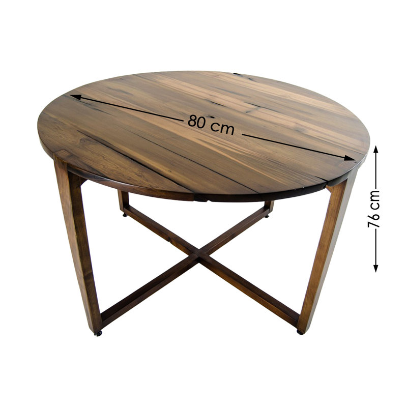 Table de salle à manger en bois de noyer 31,5 po Jamarcus