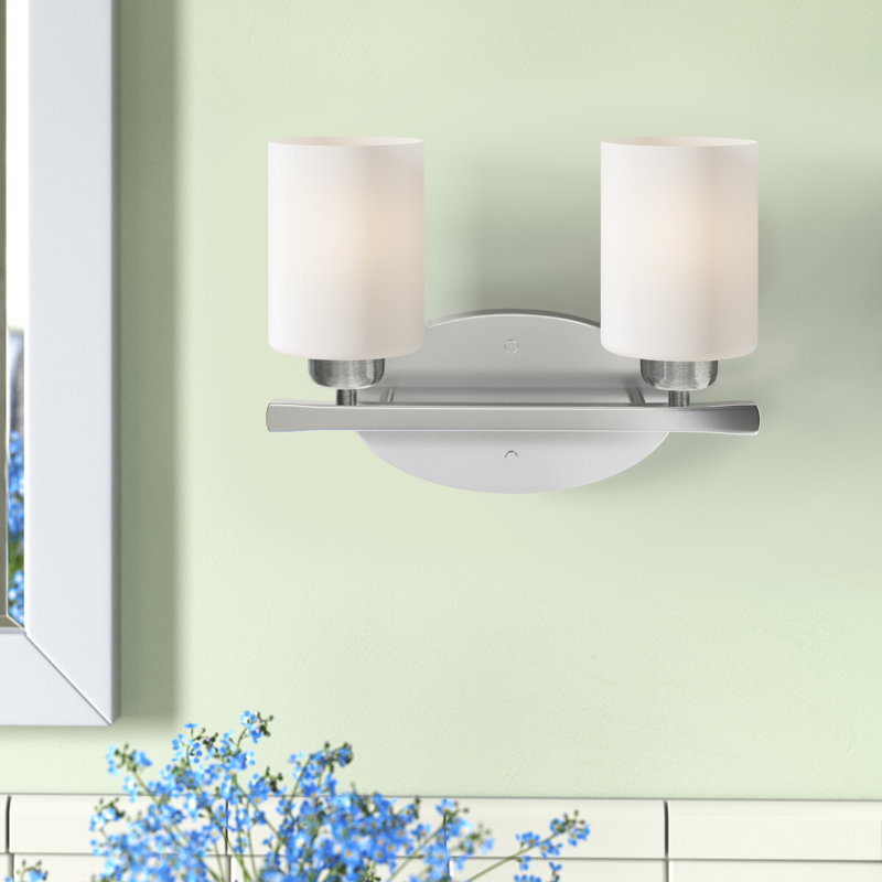 Éclairage pour meuble-lavabo à intensité variable Dixon, Nickel brossé, 2
