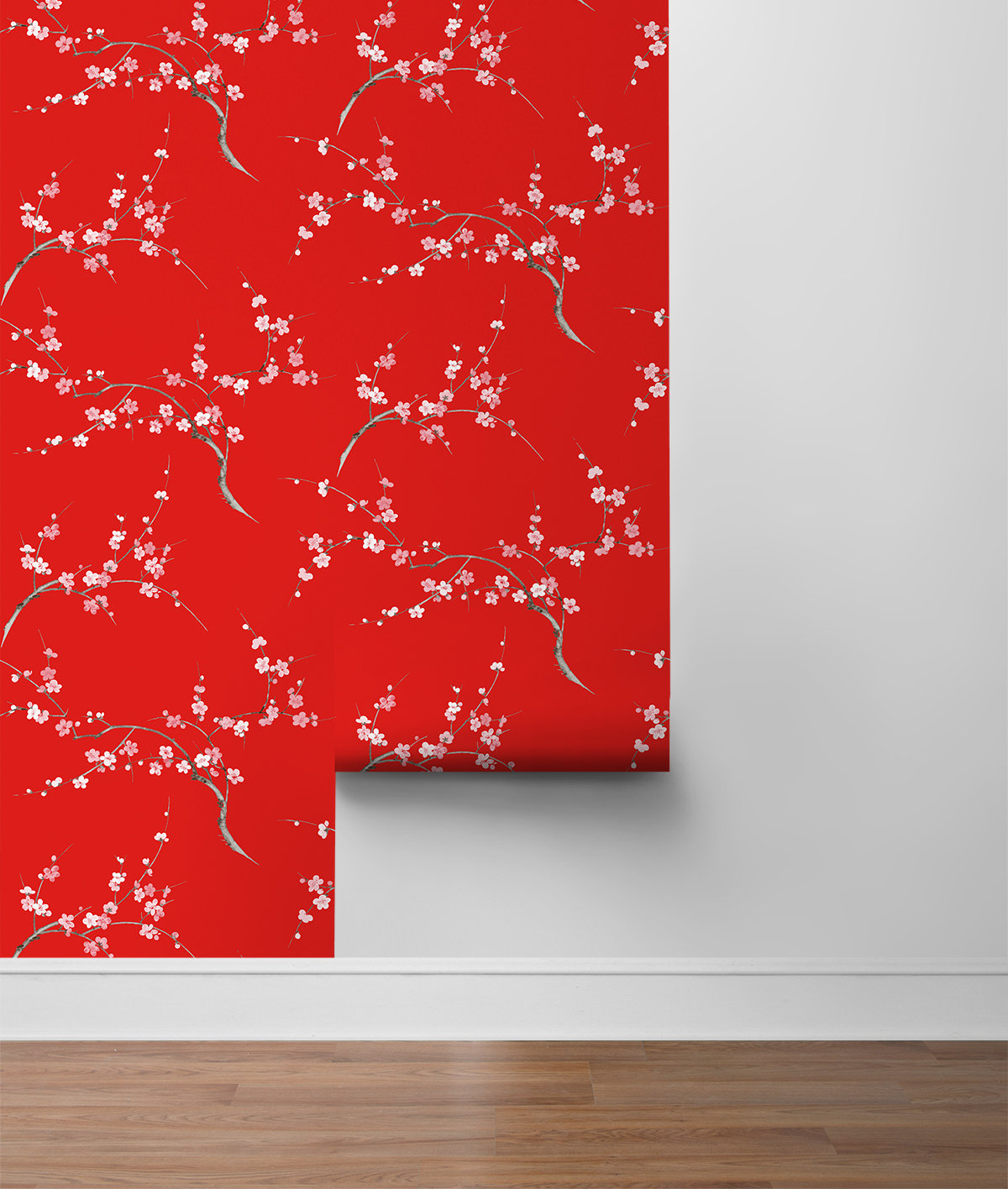 Ivy Bronx Classen Cherry Blossom 18' L x 20.5'' W Peel and Stick Wallpaper Roll & Reviews