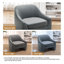 Fauteuil demi-tonneau rembourré Esly-1133026389