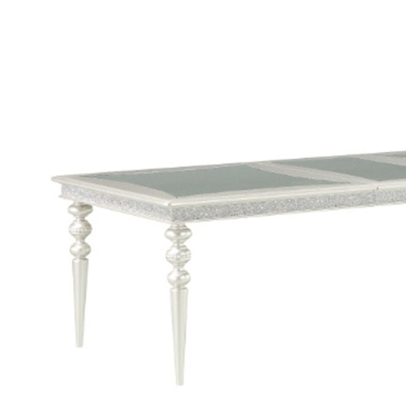 Table de salle à manger extensible Raeshon avec incrustations en miroir