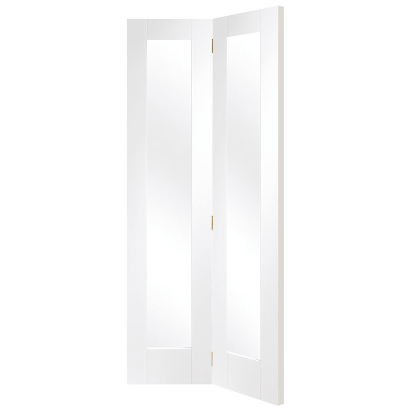 Internal Glazed White Primed Pattern 10 Bi-Fold, 1981 mm H x 762 mm W x 35 mm D