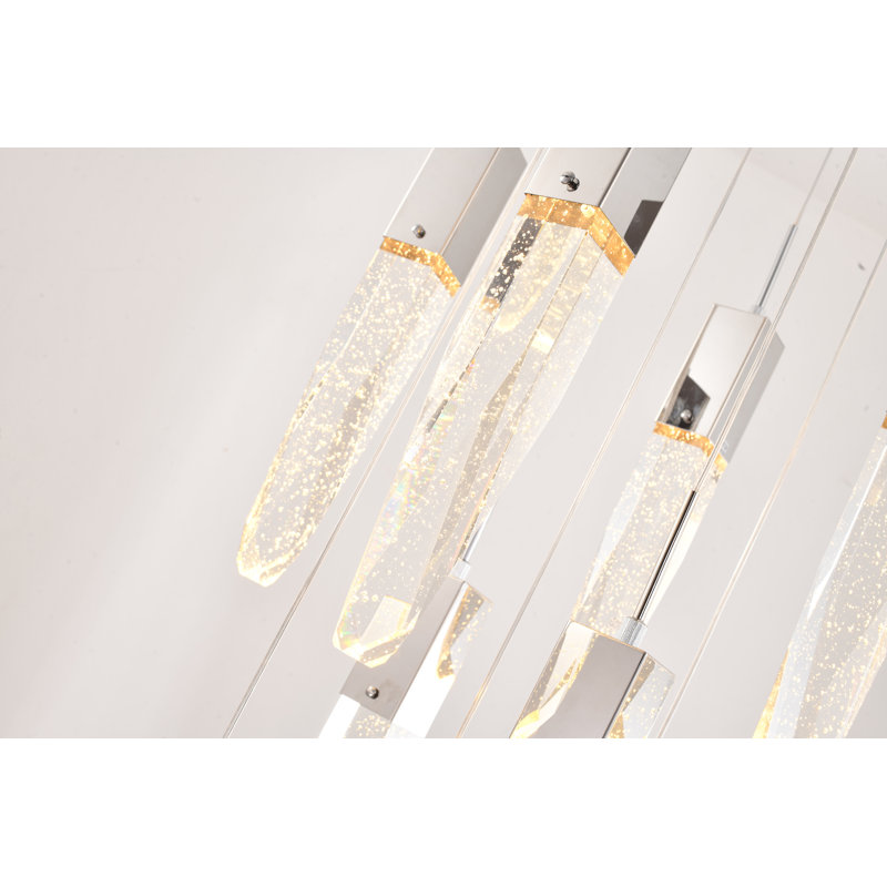 Transitional 13 Light Hanging Crystal Chandelier, Chrome