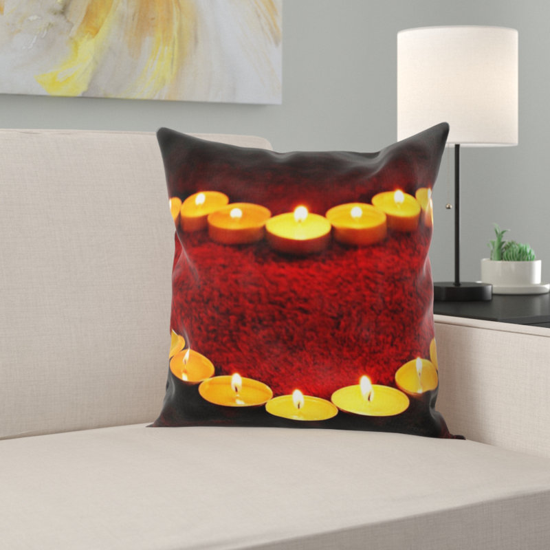 Housse et insert de coussin carré Candles