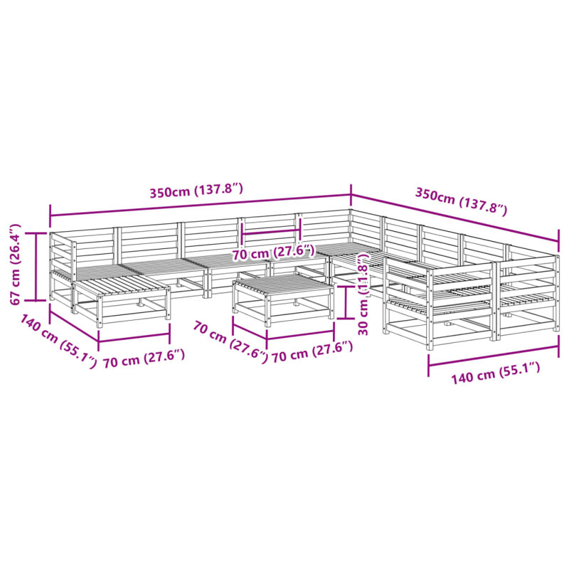 Orenthal 70cm Wide L-Shaped Patio Sofa