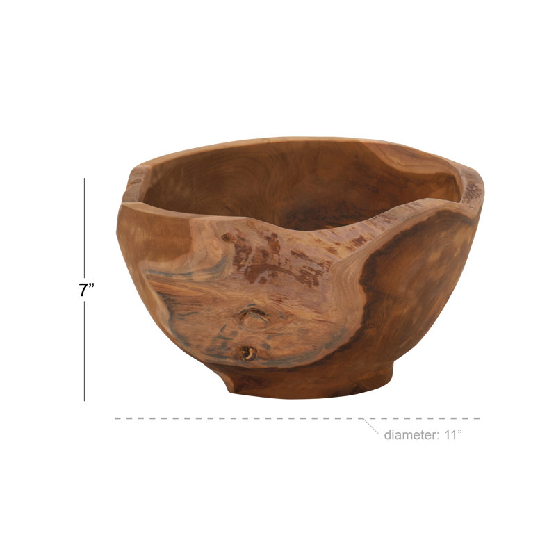 Corrèze Teak Wood Bowl