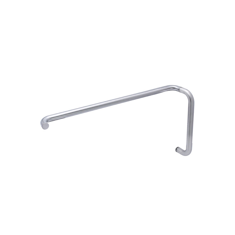 FHC TBRN8X18BN Brushed Nickel Pull Handle And Towel Bar Combo, Brass Material, 8" Handle Center to Center, 1/4" To 1/2" Glass Thickness