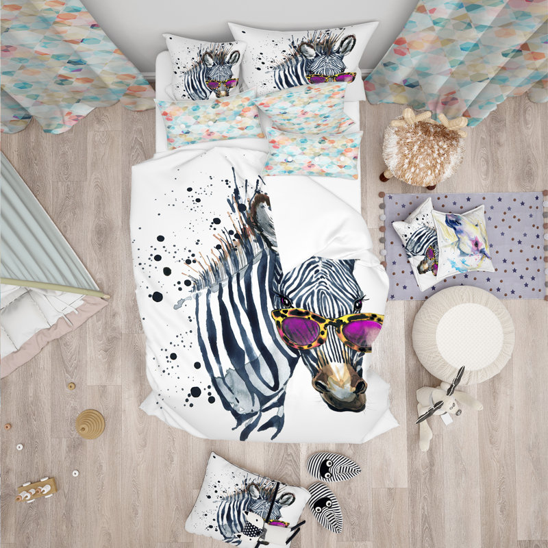 Ensemble de housse de couette moderne et contemporaine, Housse simple + 1 taie décorative
