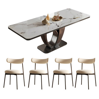 Ensemble de table et de chaises rectangulaires Home Rock