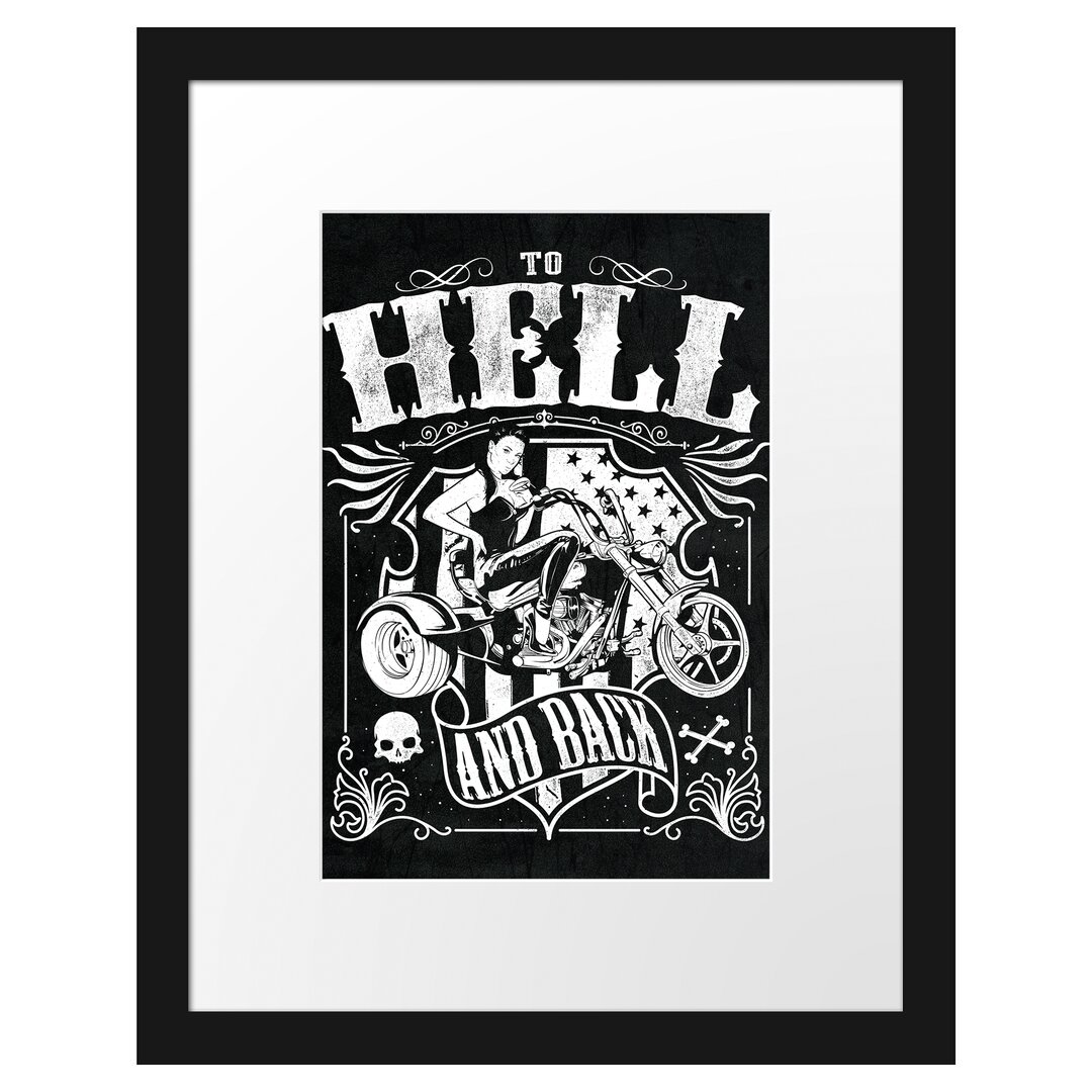 Gerahmtes Poster To Hell And Back Black