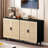 Elegant And Functional 4-door Rattan Sideboard