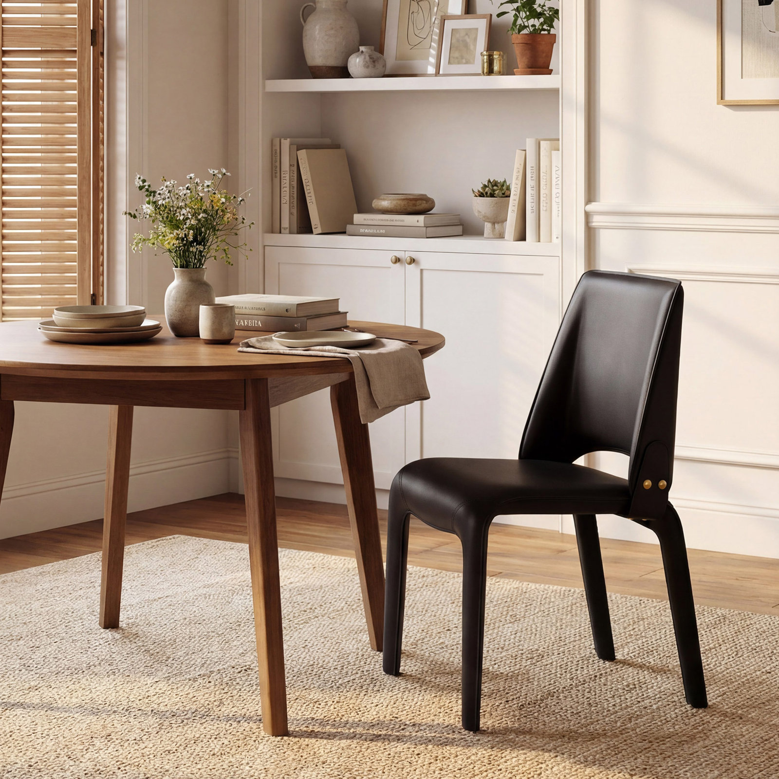 Vannes Dining Chair, Black, 1, No Assembly Needed