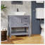 Meuble-lavabo gris 30 po avec miroir et plateau seulement