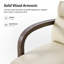 Chaise de bureau Para Modern en cuir avec pieds en bois massif-511291590