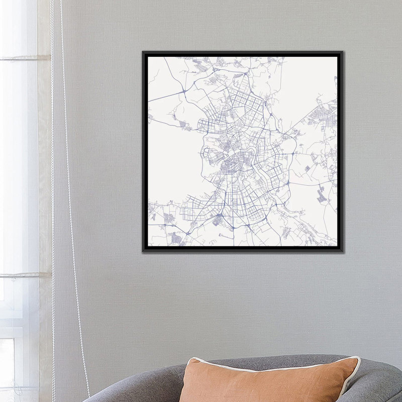 « st. petersbourg routes », impression sur toile tendue, H 12 po x l 12 po x P 0,75 po, Toile tendue, Pas de tapis