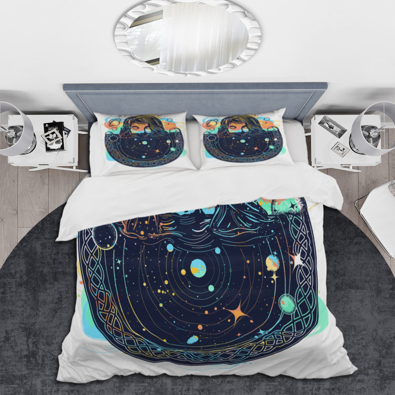 Ensemble de housse de couette Modern, Housse de couette pour grand lit et 2 taies décor