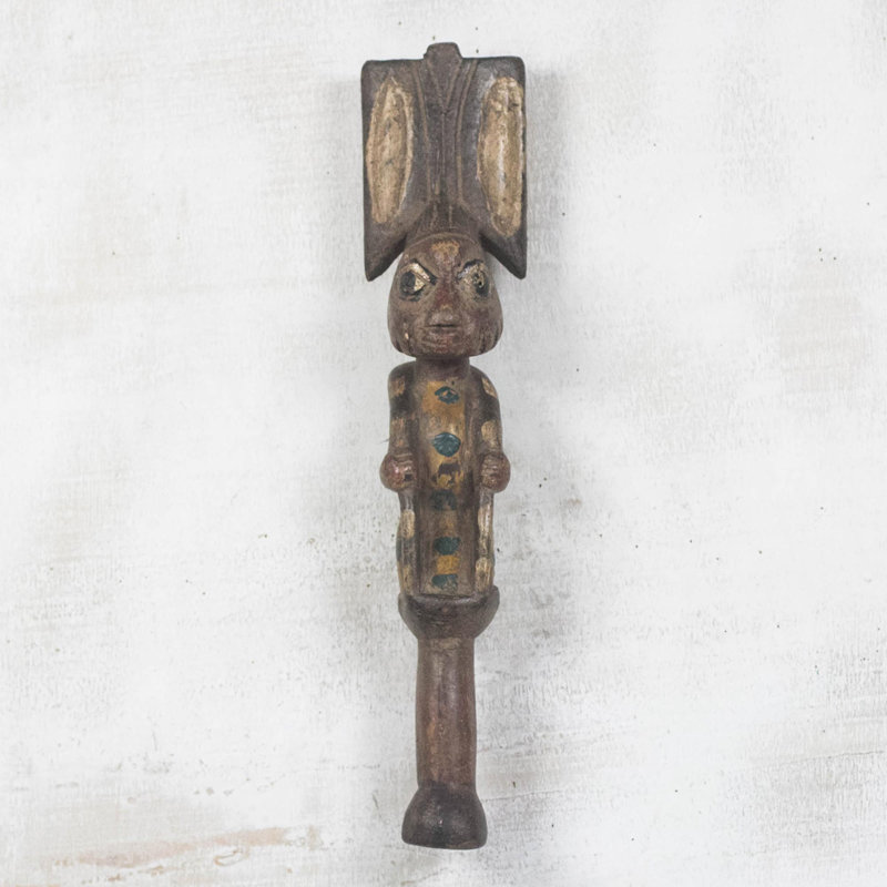 Sculpture murale en bois mâle shango Fratello